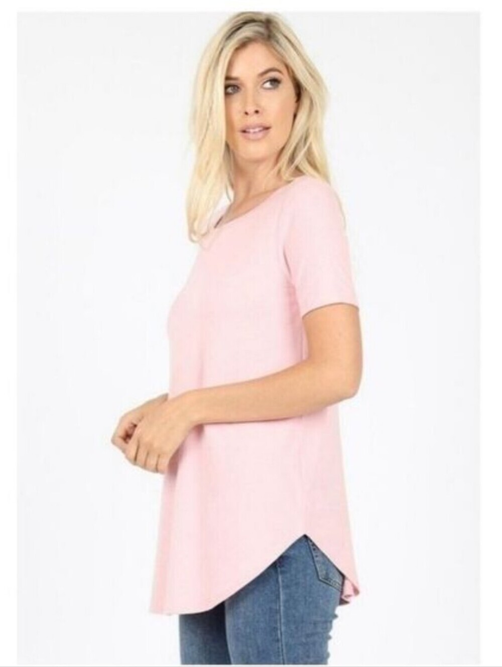 ZENANA Short Sleeve Pink color Top Size 3XL NWT